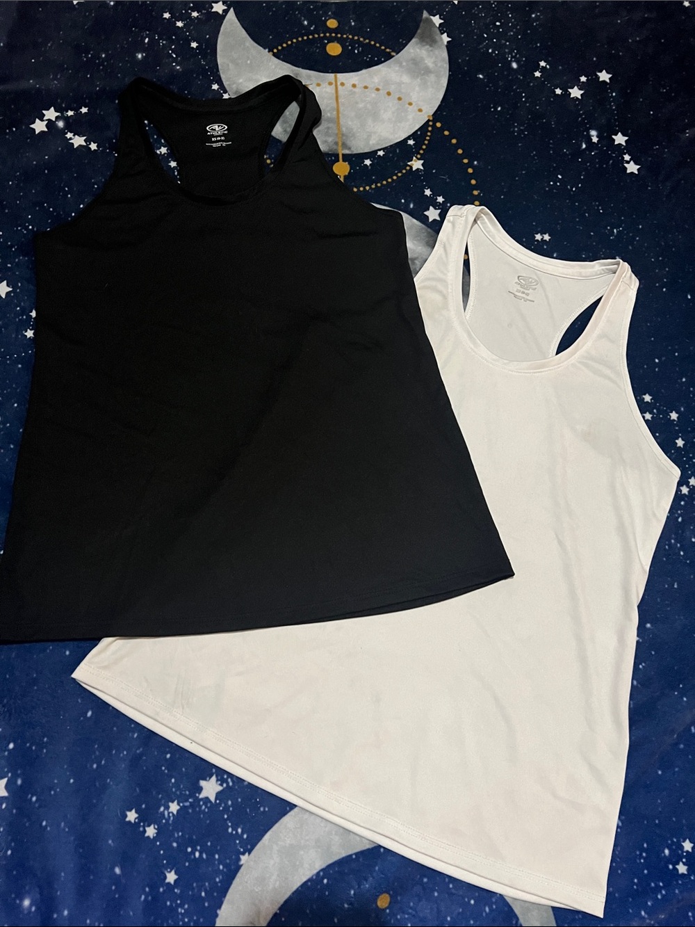 Athletic Works Black & White Racerback Tank Tops - 2-Pack